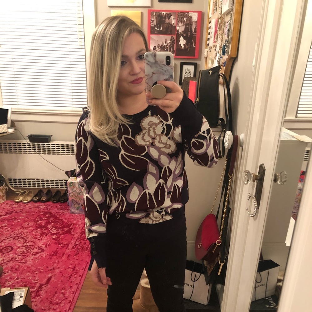 NWT! Petite Botanical Ann Taylor Sweater